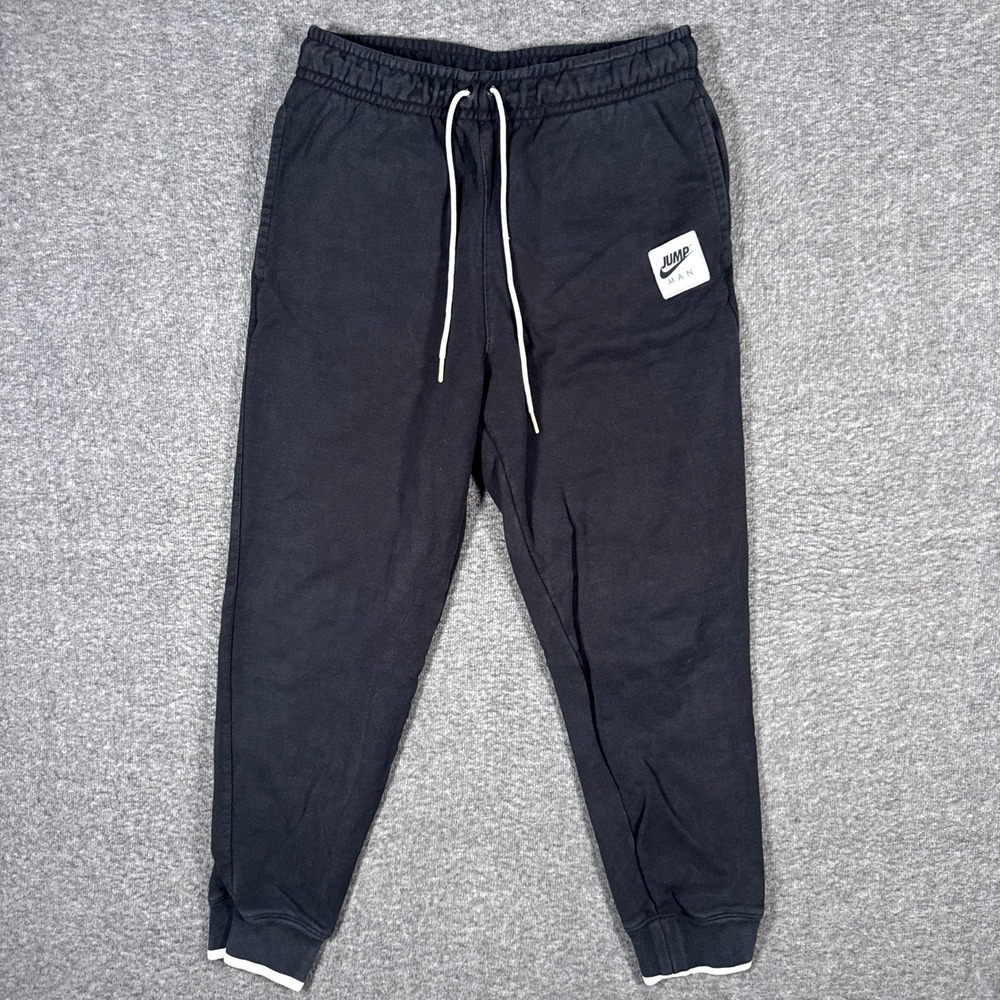 Jordan Jumpman Sweatpants Mens Medium Black Fleece Joggers Basketball Training